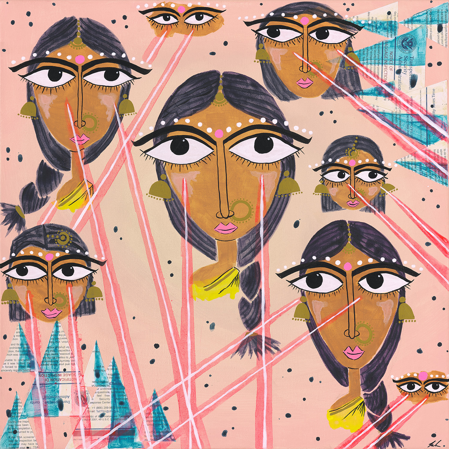 Aunties with a Deadly Stare No. 8 by Tanzila Ahmed